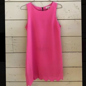 Monteau pink scalloped dress